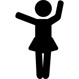 femme, exercice, bras Icône
