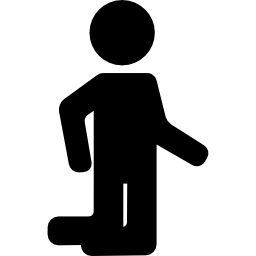 mann auf den knien icon