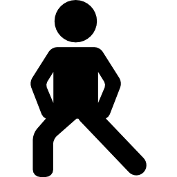 Человек, тренирующий ноги иконка