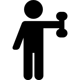 Man exercising with Dumbbell icon