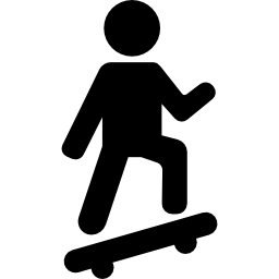 hombre, patinaje icono
