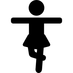 mujer, ejercitar, piernas icono
