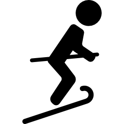mężczyzna na nartach ikona