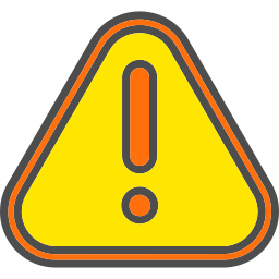 Warning sign icon