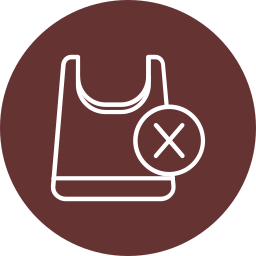 No plastic bags icon