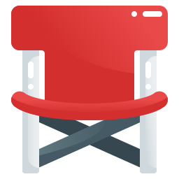 chaise de camping Icône