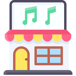 tienda de música icono