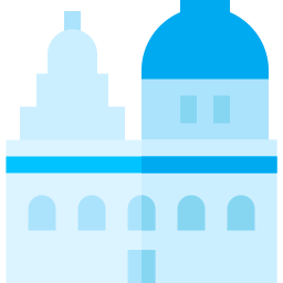 Blue domed church icon