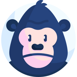 Gorilla face icon