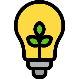 luz ecológica icono