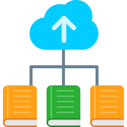 bibliothèque cloud Icône