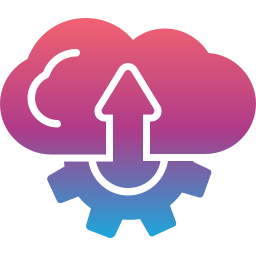 Cloud uploading icon