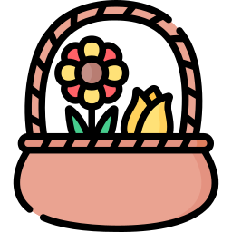 Цветочная корзина иконка