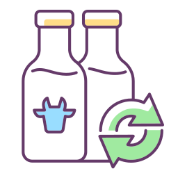 Milk bottle icon