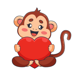 Monkey sticker