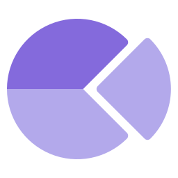 gráfico circular icono