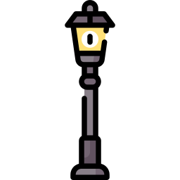 lâmpada de rua Ícone