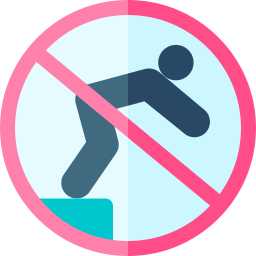 niet duiken icoon