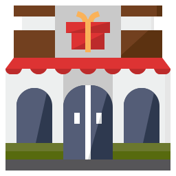 tienda de regalos icono