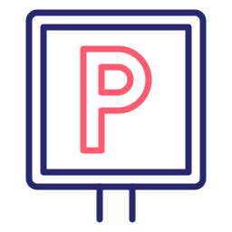 Parking sign icon