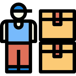 Delivery man icon