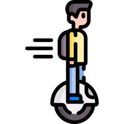 Электрический одноколесный велосипед иконка