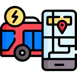 Electric bus icon