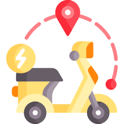 Electric scooter icon