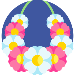 Flower necklace icon