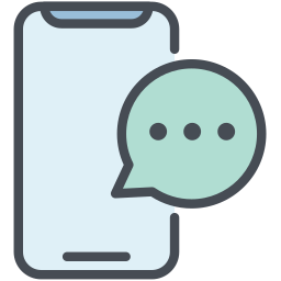 mobiel chatten icoon