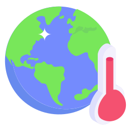 il riscaldamento globale icona