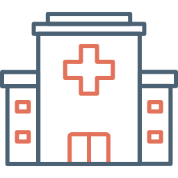 Hospital building icon