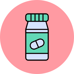 Бутылка с таблетками иконка