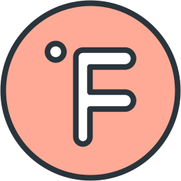 grad fahrenheit icon