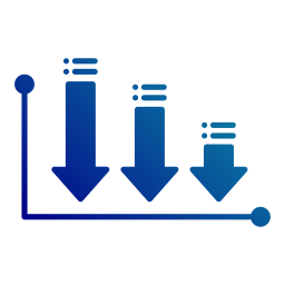 Chart down icon