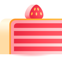 Strawberry cake icon