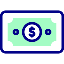 billete de un dólar icono