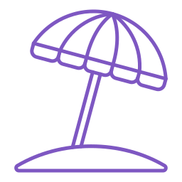 Sun umbrella icon