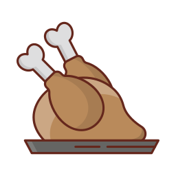 poulet rôti Icône