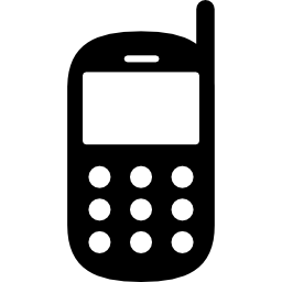 viejo teléfono móvil con antena icono