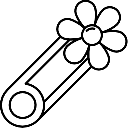 bezpieczna szpilka kwiatowa ikona