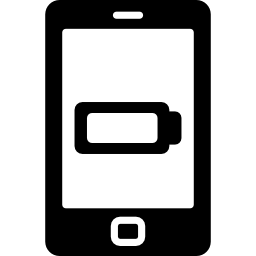 telefon z niskim poziomem baterii ikona