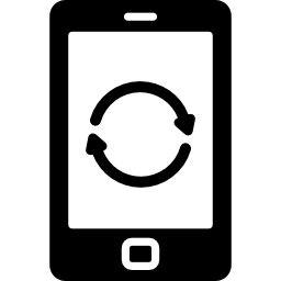 telefoon met refresh-pijlen icoon