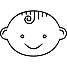 hoofd van een babyjongen icoon