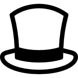 sombrero de copa elegante icono
