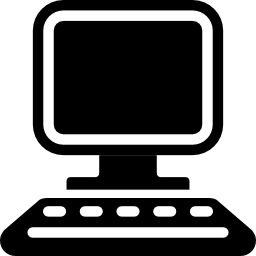 Old Computer Screen and Keyboard icon