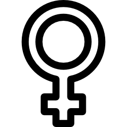 simbolo di genere femminile icona