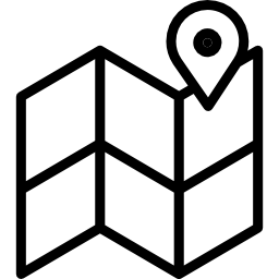 Floded Map with Placeholder icon