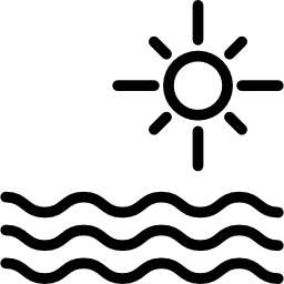 mar e sol Ícone