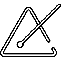 triangolo musicale icona